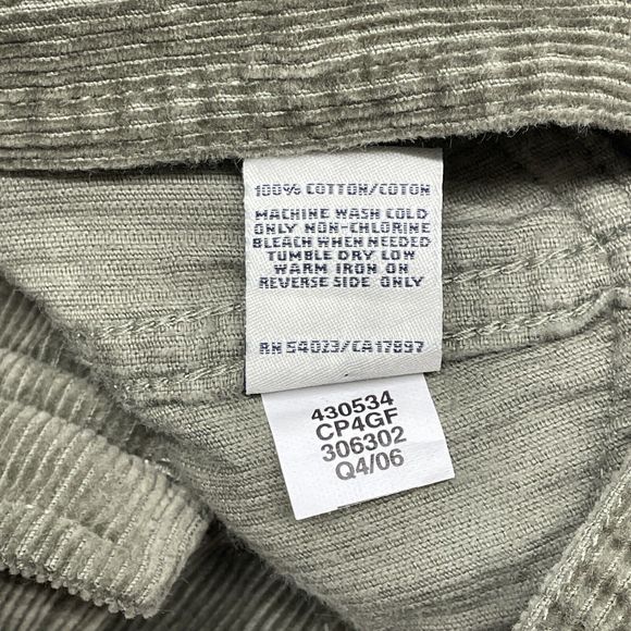 Old Navy Corduroy Bibs Baby 6/12 month Green Cargo Overalls Pockets Pants Unisex - Picture 5 of 11